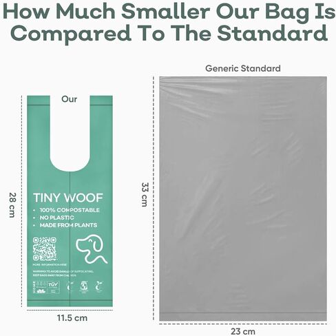 Compostable Poop Bags with Handles – 360 Count – Small Dog Waste Bags – Leak-Proof, Odor-Blocking – Certified Compostable – For Chihuahuas, Toy Poodles, Pomeranians, Mini Dachshunds, French in Saudi Arabia