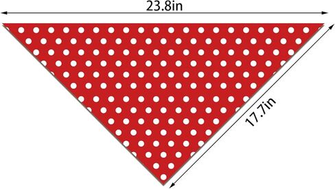 Red Polka Dot Dog Bandana Cartoon Mouse Theme Birthday Party Adjustable Triangle Bibs Dogs Scarf for Small Medium Large Pets in Saudi Arabia