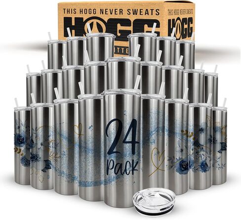 Hogg 30oz Sublimatable Duo Skinny Tumbler Case (25 Pack) DIY, Customizable, Add Logo, Vinyl, Alcohol Ink, or Glitter & Epoxy To Any Cup. Bulk/Wholesale Sublimation Tumblers in Kuwait