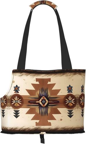 Native American Patterns Printed Portable pet Shoulder Bag, Suitable for Small Dogs and Cats, Shopping and Travel Dual-Purpose Bag in Saudi Arabia