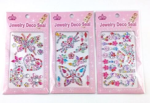 12 Sheets 3 Different Pattern Colorful Assorted Size Self Adhesive Bling Rhinestone Craft Jewels Gem Diamond Sticker for Embellishments in Saudi Arabia