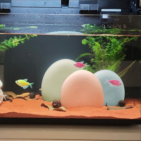 Piwe 3pcs Aquarium Decor Fish Tank Rocks, 3-4 in Versatile Aquarium Rocks for Fish Tank Decorations, Universal Style Ornaments for Aquarium Environments Decor Accessories in Saudi Arabia