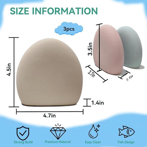 Piwe 3pcs Aquarium Decor Fish Tank Rocks, 3-4 in Versatile Aquarium Rocks for Fish Tank Decorations, Universal Style Ornaments for Aquarium Environments Decor Accessories in Saudi Arabia