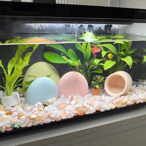 Piwe 3pcs Aquarium Decor Fish Tank Rocks, 3-4 in Versatile Aquarium Rocks for Fish Tank Decorations, Universal Style Ornaments for Aquarium Environments Decor Accessories in Saudi Arabia