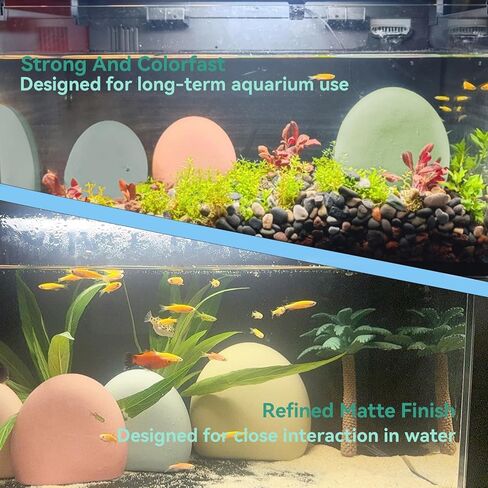 Piwe 3pcs Aquarium Decor Fish Tank Rocks, 3-4 in Versatile Aquarium Rocks for Fish Tank Decorations, Universal Style Ornaments for Aquarium Environments Decor Accessories in Saudi Arabia