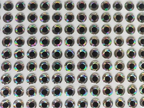 100Pcs 6mm 3D Holographic Eyes, Plastic Fishing Lure Accessories for Fly Tying Craft Dolls, Eye Pins Accessories in Saudi Arabia