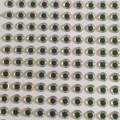 100Pcs 6mm 3D Holographic Eyes, Plastic Fishing Lure Accessories for Fly Tying Craft Dolls, Eye Pins Accessories in Saudi Arabia