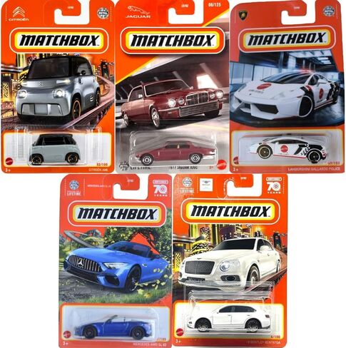 مجموعة المركبات الغريبة من Matchbox مكونة من 5 قطع، مجموعة متنوعة عشوائية (قد تختلف الأنماط) بدون نسخ! سيارات مصبوبة بمقياس 1:64 in Kuwait
