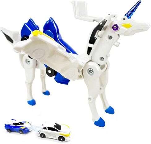 Collision Transforming Unicorn Car Toy – 2 Cars Crash & Transform into Unicorn Robot Toys for Kids – Fun Gift for Boys & Girls, Birthday & Christmas in Saudi Arabia