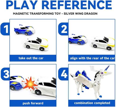 Collision Transforming Unicorn Car Toy – 2 Cars Crash & Transform into Unicorn Robot Toys for Kids – Fun Gift for Boys & Girls, Birthday & Christmas in Saudi Arabia