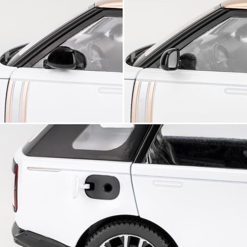 1:24 Range Rover Die-cast Model Vehicle with Sound & Light, Off-Road Vehicle with Pull Back Function & Openable Doors - Realistic Details for Collectors & Gifts White in Saudi Arabia