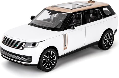 1:24 Range Rover Die-cast Model Vehicle with Sound & Light, Off-Road Vehicle with Pull Back Function & Openable Doors - Realistic Details for Collectors & Gifts White in Saudi Arabia