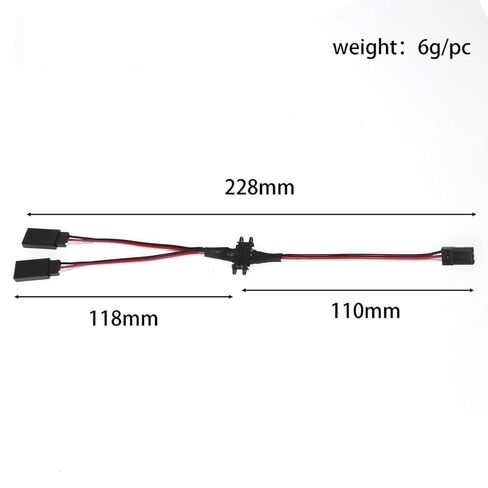 2Pack RC Magnetic Snap-On Jr 1-to-2 Y Extension Cable 9" Length 3Pin LED lamp Group Magnetic Suction Extension Wires for 1/10 1/8 RC Crawler Truck Car Boat Airplane Drones Helicopte in Saudi Arabia
