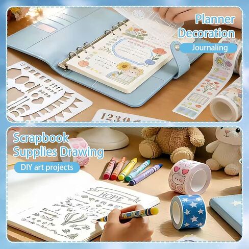 20Pcs Bullet Journal Stencils, Reusable Planner Stencils, Multi-Purpose Planning Template, Planner Accessories, Suitable for DIY Handbooks,Scrapbooking Drawing, Handmade Cards in Saudi Arabia
