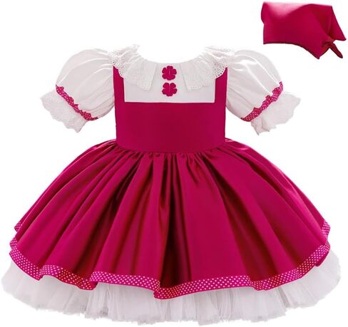 Dressy Daisy Toddler Little Girls and Bear Costume Folk Dress Up Birthday Party Halloween Outfit with Kerchief in Saudi Arabia