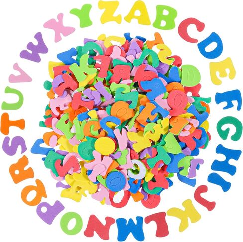 500 Pcs Foam Letter Stickers, Self Adhesive A-Z Foam Alphabet Stickers for DIY Crafts School Project Classroom Supplies Party Decorations, Rich Colors (0.91 x 0.8 in) in Saudi Arabia
