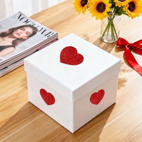 1 Pack 360pcs Foam Heart Stickers Self Adhesive Glitter Heart Shapes Decals for Valentine's Day Decoration DIY Craft Greeting Cards Party Gift Supplies, 5 Colors (Red Pink Rose White Purple) in Saudi Arabia