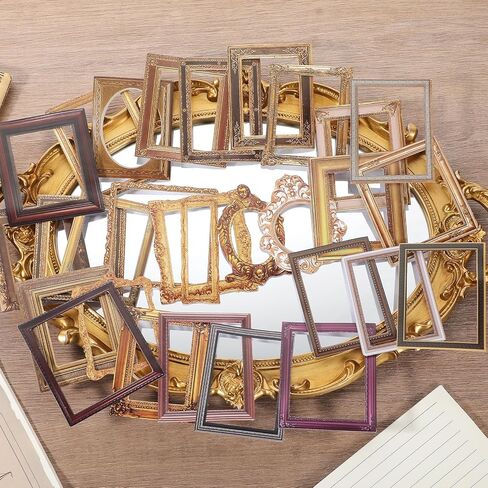 120 Pcs Vintage Frame Scrapbook Stickers Scrapbooking Embellishments Supplies Antique Photo Cutout Decorative Paper Art Journals Crafts Supplies for DIY Planners Wedding Junk Albums in Saudi Arabia