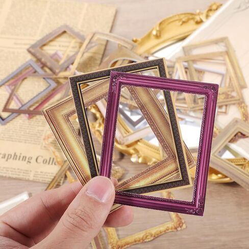 120 Pcs Vintage Frame Scrapbook Stickers Scrapbooking Embellishments Supplies Antique Photo Cutout Decorative Paper Art Journals Crafts Supplies for DIY Planners Wedding Junk Albums in Saudi Arabia
