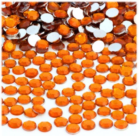 The Crafts Outlet 1,000pc Rhinestones Round 7mm - 34ss Flatback Orange in Saudi Arabia