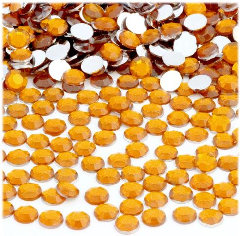 The Crafts Outlet 1,000pc Rhinestones Round 7mm - 34ss Flatback Orange in Saudi Arabia