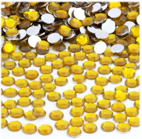 The Crafts Outlet 1,000pc Rhinestones Round 7mm - 34ss Flatback Orange in Saudi Arabia