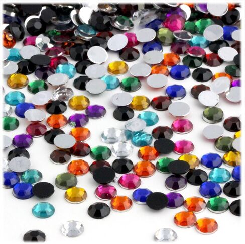 The Crafts Outlet 1,000pc Rhinestones Round 7mm - 34ss Flatback Orange in Saudi Arabia