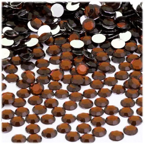 The Crafts Outlet 1,000pc Rhinestones Round 7mm - 34ss Flatback Orange in Saudi Arabia