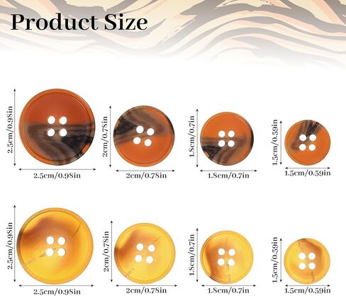 80 PCS Craft Round Button 4-Hole Mixed Sewing Buttons Craft Round Blazer Buttons 2 Color 4 Size (15mm18mm 20mm 25mm) Mixed Rounds Sewing Button for Clothes Coats Blazer Suits in Saudi Arabia