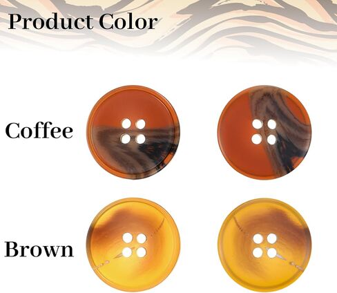 80 PCS Craft Round Button 4-Hole Mixed Sewing Buttons Craft Round Blazer Buttons 2 Color 4 Size (15mm18mm 20mm 25mm) Mixed Rounds Sewing Button for Clothes Coats Blazer Suits in Saudi Arabia