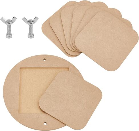 PH PandaHall Pottery Bats System Kit, Inner Bat for Pottery Wheel 12" Round Portable Clay Wedging Board with 6pcs Square Pads Clay Throwing Bats for Artists Studio & Home Pottery Projects in Saudi Arabia