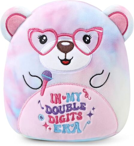 10th Happy Birthday Stuffed Animal Gifts, 8 Inches Double Digits Birthday Bear Plushies Gift, in My Double Digits Era Plush Party Favors in Saudi Arabia