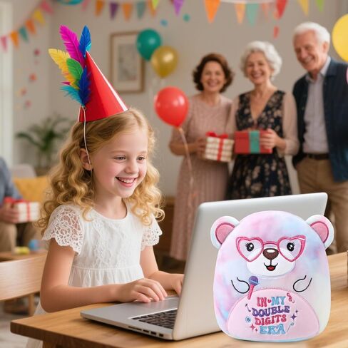 10th Happy Birthday Stuffed Animal Gifts, 8 Inches Double Digits Birthday Bear Plushies Gift, in My Double Digits Era Plush Party Favors in Saudi Arabia