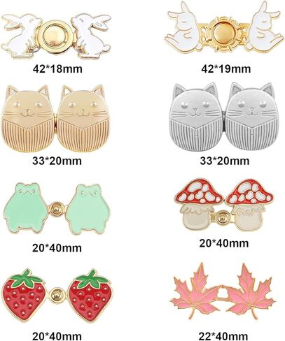 12 Styles Pant Waist Tightener, Adjustable Metal Waist Buckle Reusable Cincher Clips to Tighten for Loose Jeans,Clothing Dresses Skirts,No Sewing Accessories in Saudi Arabia