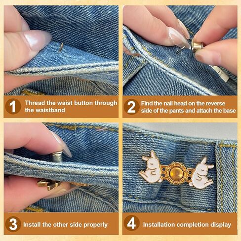 12 Styles Pant Waist Tightener, Adjustable Metal Waist Buckle Reusable Cincher Clips to Tighten for Loose Jeans,Clothing Dresses Skirts,No Sewing Accessories in Saudi Arabia