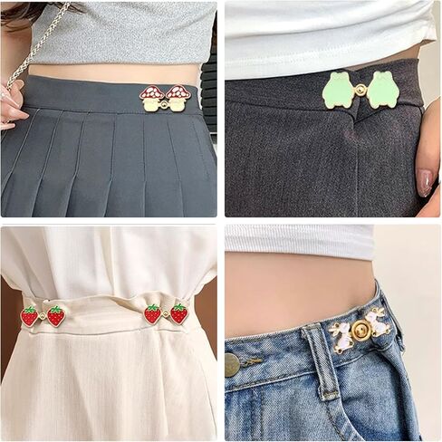 12 Styles Pant Waist Tightener, Adjustable Metal Waist Buckle Reusable Cincher Clips to Tighten for Loose Jeans,Clothing Dresses Skirts,No Sewing Accessories in Saudi Arabia