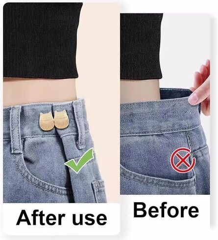 12 Styles Pant Waist Tightener, Adjustable Metal Waist Buckle Reusable Cincher Clips to Tighten for Loose Jeans,Clothing Dresses Skirts,No Sewing Accessories in Saudi Arabia