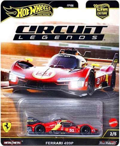 مجموعة السباق المصبوبة من Hot Wheels Circuit Legends - أيقونات بورش وفيراري وفورد وسوبارو، مقياس 1:64، للأعمار من 3 سنوات فما فوق (عبوة من 5) FPY86-961K in Kuwait