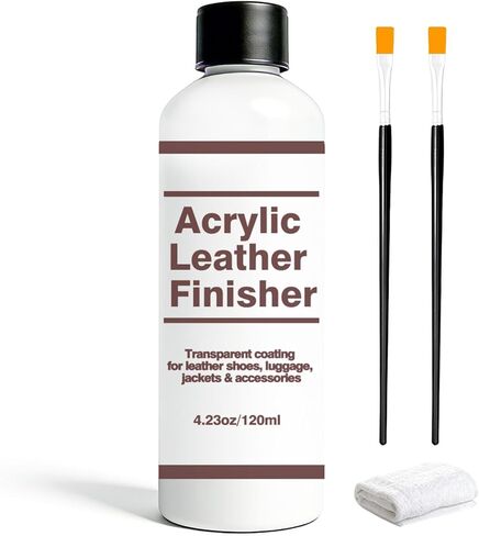 Matte Acrylic Leather Finisher – Anti-Wear & Anti-Oxidation Clear Flexible Coat for Leather Shoes Protection, Matte Finish for Bags, Jackets & Leather Craft Restoration, 4.23 oz in Kuwait
