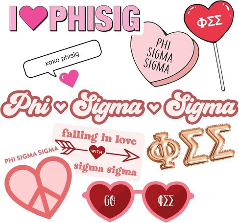 Phi Sigma Sigma - Sticker Sheet - Love Theme in Saudi Arabia