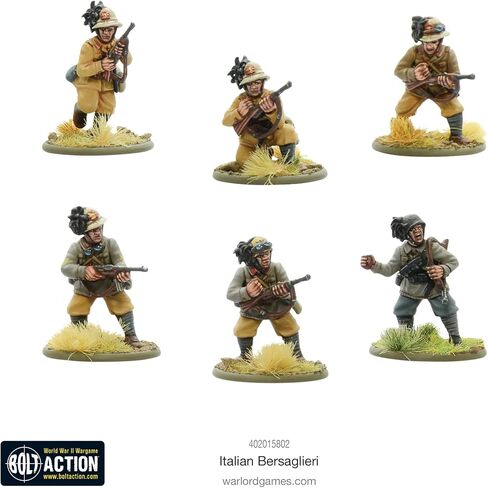 Warlord Games Bolt Action WWII Italian Bersaglieri Figures 1:56 Military Table Top Wargaming Plastic Model Kit 402015802 in Saudi Arabia