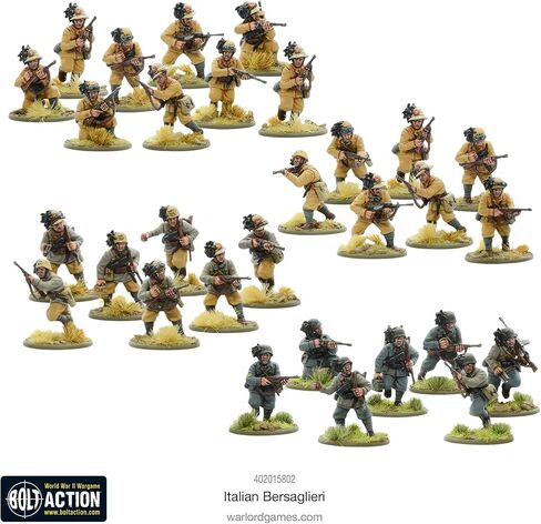 Warlord Games Bolt Action WWII Italian Bersaglieri Figures 1:56 Military Table Top Wargaming Plastic Model Kit 402015802 in Saudi Arabia