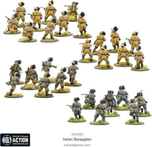 Warlord Games Bolt Action WWII Italian Bersaglieri Figures 1:56 Military Table Top Wargaming Plastic Model Kit 402015802 in Saudi Arabia