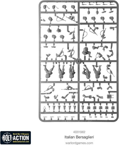 Warlord Games Bolt Action WWII Italian Bersaglieri Figures 1:56 Military Table Top Wargaming Plastic Model Kit 402015802 in Saudi Arabia