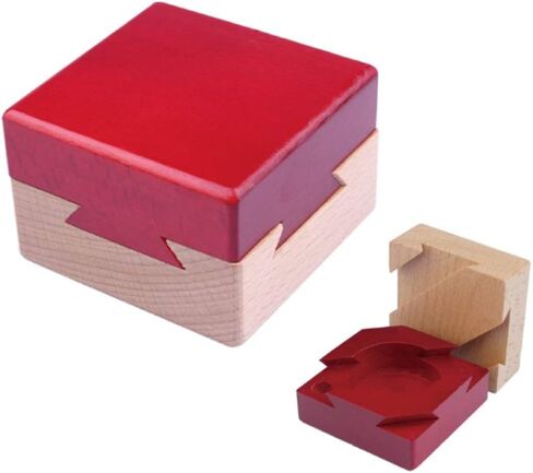 Yunir Wooden Magic Puzzle Box Brain Teaser Lock Box, Dovetail for Brain Development, Safe and Non Material, Lightweight and Portable, Ages 6+ (Purple) in Saudi Arabia