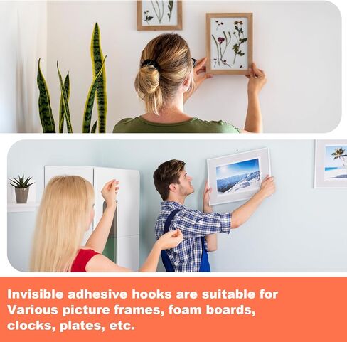 Adhesive Picture Hanger 15pcs No Damage Wall Picture Hangers, Foamboard Picture Hanging Hooks Without Nails, Plastic Sticky Photo Hooks for Home Wall Art Photo Frame Bathroom Closet in Saudi Arabia