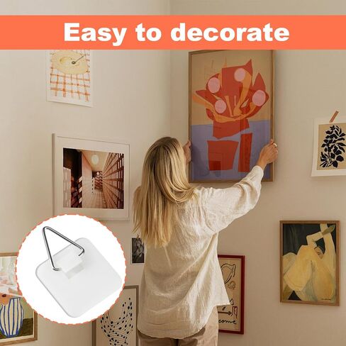 Adhesive Picture Hanger 15pcs No Damage Wall Picture Hangers, Foamboard Picture Hanging Hooks Without Nails, Plastic Sticky Photo Hooks for Home Wall Art Photo Frame Bathroom Closet in Saudi Arabia