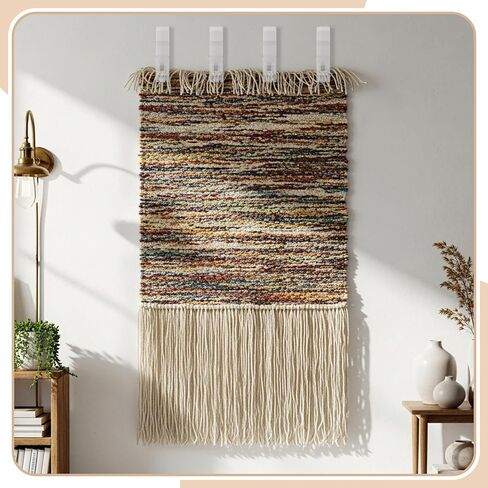 Sliner 12 Pcs Large Tapestry Wall Hangers Heavy Duty Self Adhesive Quilt Wall Hanging Clips Plastic Sticky Rug Hanger for Display Quilt Clamps Rack Mount for Tapestry Blankets and Other Textile in Saudi Arabia