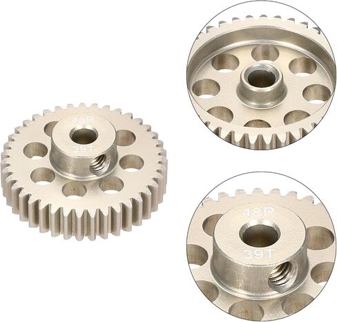 5Pcs 48P Pinion Gear Set 38T 39T 40T 41T 42T for 3.175 mm Shaft Aluminium Alloy Pinion Gear with Screws for RC Motor in Saudi Arabia