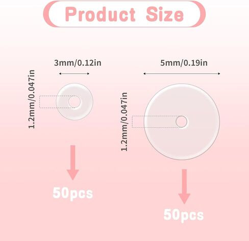 100PCS Clear Piercing Disc for Piercing Bump, Earring Backs for Droopy Ears, Clear Silicone Earrings Backs, Piercing Bump Treatment, 3/5mm Plastic Earring Backs in Saudi Arabia